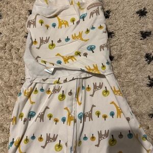 Halo Baby Swaddle with Giraffe and Tree Design